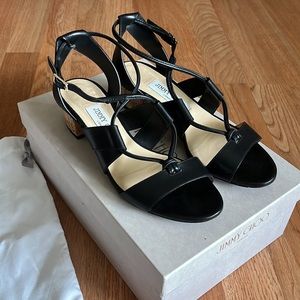 Jimmy Choo Margo Leather Lace Up Sandal with Cork Heel